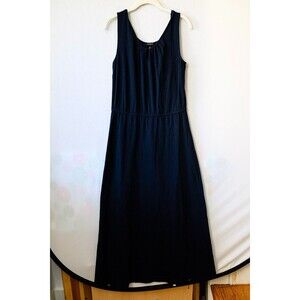 Talbots Blue maxi Dress M sleeveless elastic waist